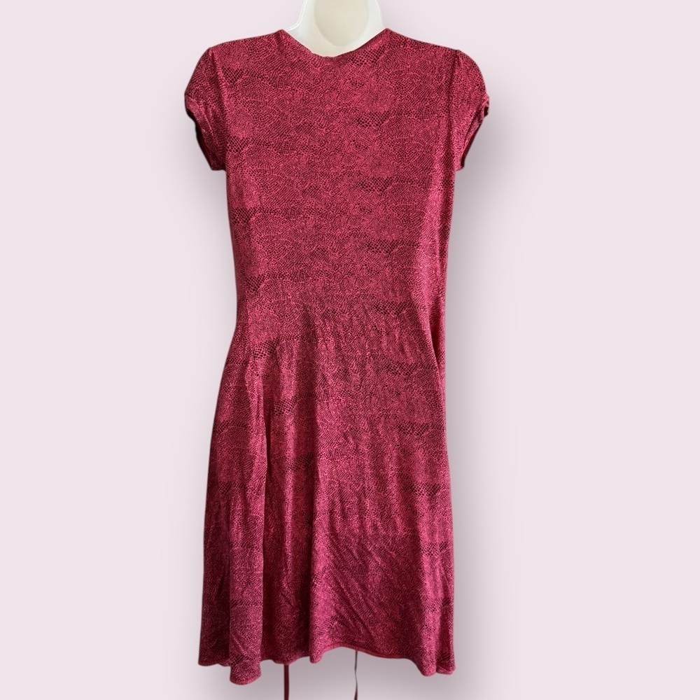 Express Raspberry Open Front Long Cardigan Short Sleeve Size XS - Picture 6 of 6